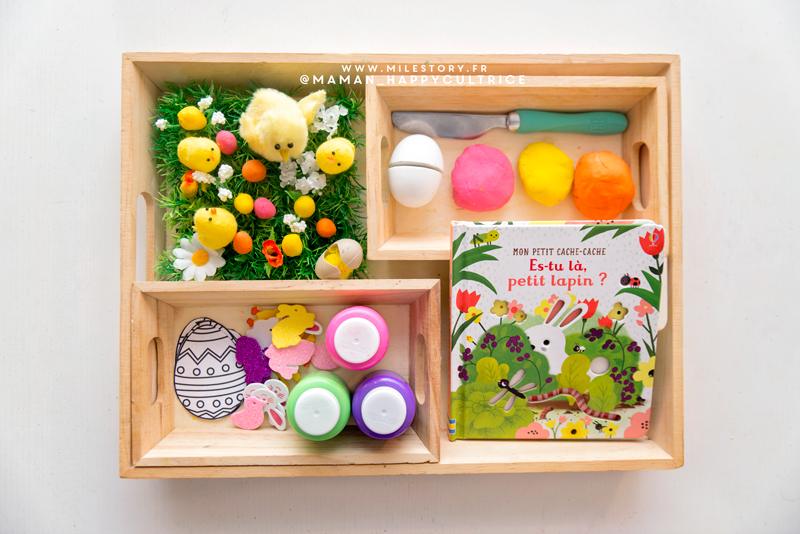Trois plateaux Montessori pour Pâques