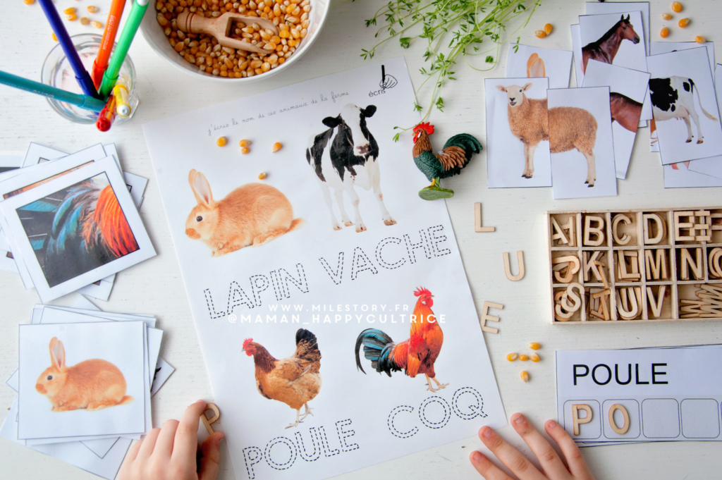 Apprendre les animaux de la ferme en français 